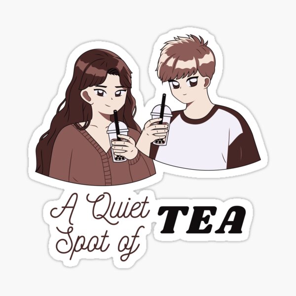 A Quiet Spot of Tea with a friend Sticker
