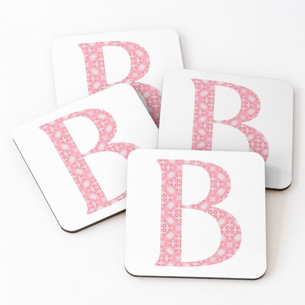 Item preview, "B" Pink Monogram  designed and sold by JadeRiverImages.