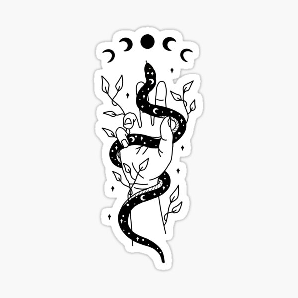 Item preview, Celestial Floral Snake designed and sold by ethnicdrawing.