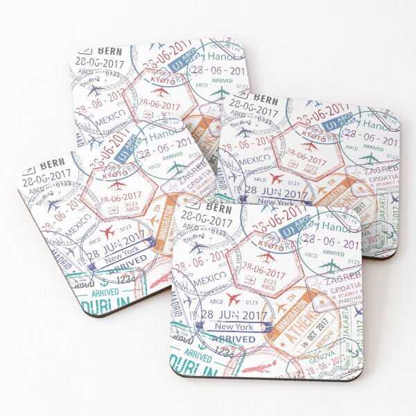 Item preview, Vintage stamp travel design designed and sold by Archetypealist.