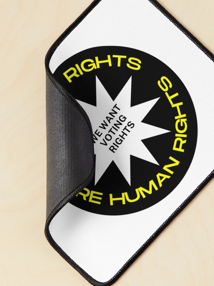 Thumbnail 2 of 5, Mouse Pad, Voting Rights Are Human Rights designed and sold by momentsofvision.