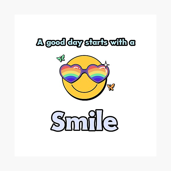 Item preview, A good day starts with a Smile designed and sold by DoraHappy.