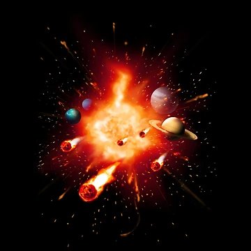 Artwork thumbnail, Exploding Sun by Cosix