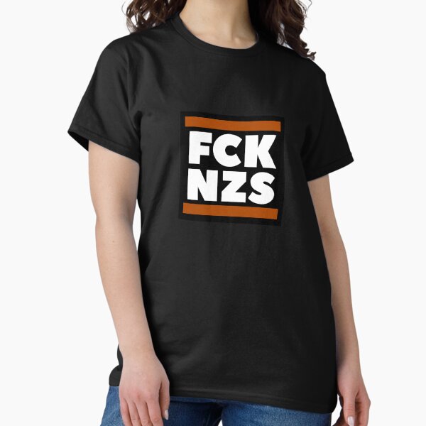 Vista previa del artículo con la obra «FCK NZS - ¡A la mierda los nazis!», diseñado y vendido por Fight-The-Right.