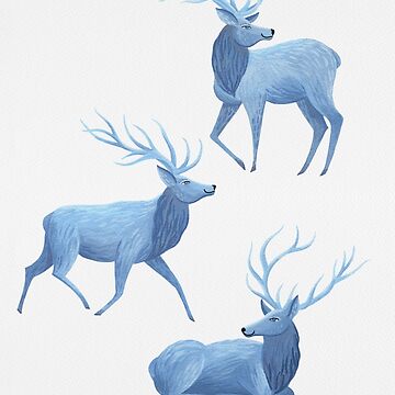 Artwork thumbnail, Blue Elks by Marlee Rae Creates