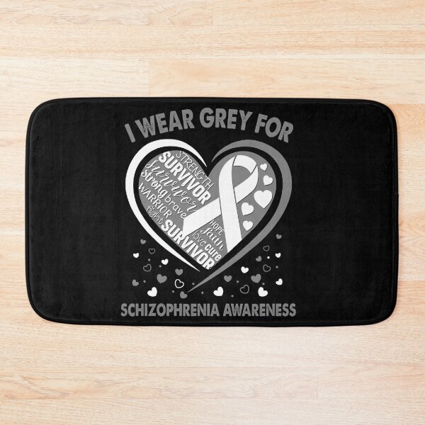 Item preview, I Wear Grey For Schizophrenia Survivor Heart Ribbon designed and sold by heppenp.