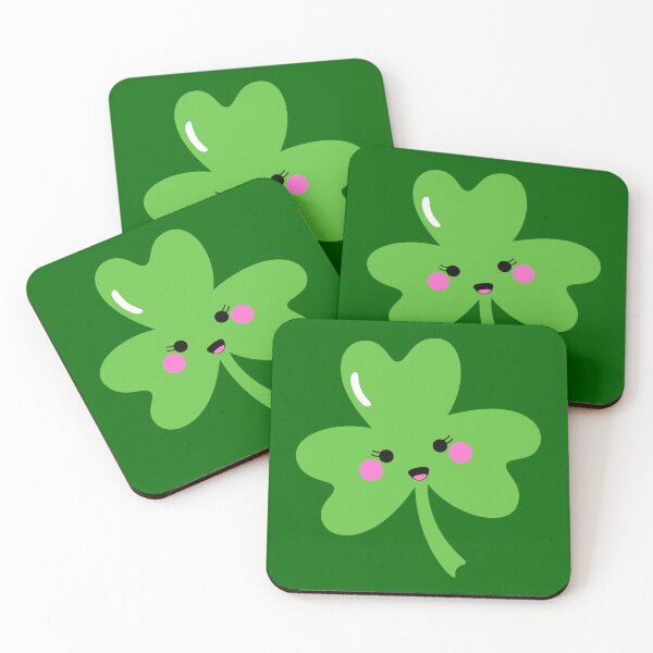 Item preview, kawaii st patricks clover shamrock designed and sold by Gossip Rag.