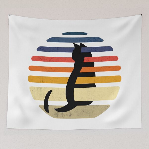 Item preview, VINTAGE SUNSET CAT - Funny Cat Pictures, Vintage Cat  designed and sold by FunnyCatsFam.