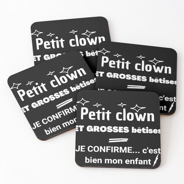 Aperçu de l'œuvre "PETIT CLOWN ET GROSSE BÊTISE= MON ENFANT"TEE SHIRT ENFANT créée et vendue par monoso0607.