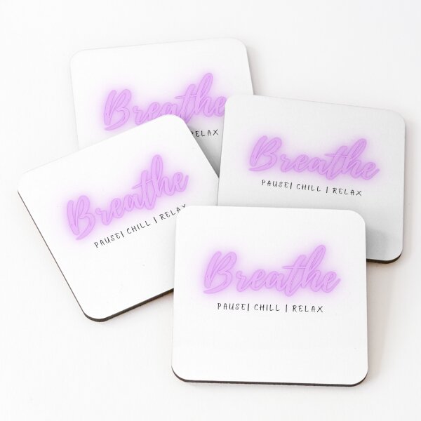 Item preview, Breathe: pause, chill, relax - positivity qoutes designed and sold by PearlBolelang.
