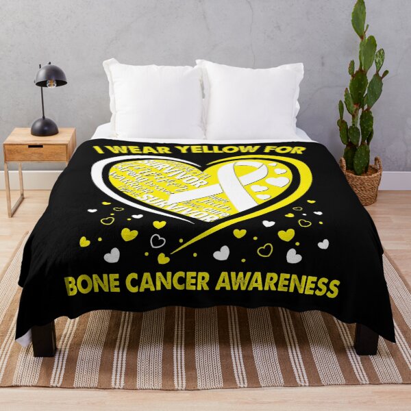 Item preview, I Wear Yellow For Bone Cancer Survivor Heart Ribbon designed and sold by heppenp.