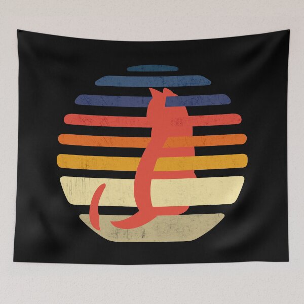 Item preview, VINTAGE SUNSET CAT - Funny Cat Pictures, Vintage Cat  designed and sold by FunnyCatsFam.