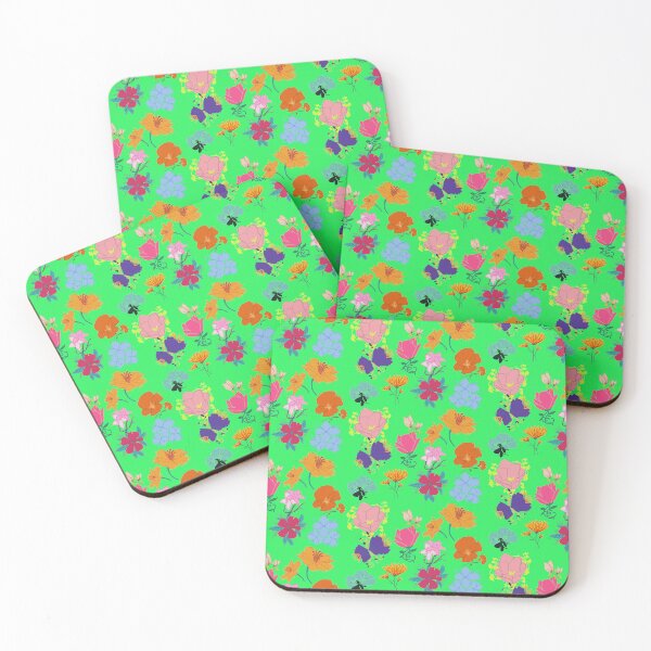 Item preview, Colorful Sketchy Floral Pattern green version designed and sold by Cora Gregory.