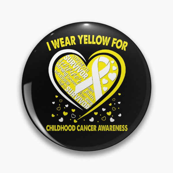 Item preview, Me pongo amarillo para la cinta del corazón de sobreviviente de cáncer infantil designed and sold by heppenp.