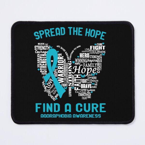 Item preview, Butterfly Ribbon Spread The Hope Find A Cure Agoraphobia Awareness designed and sold by Tadmab.