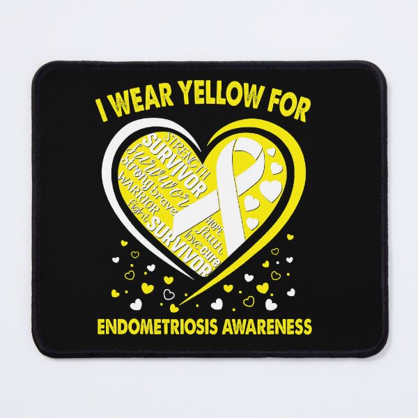 Item preview, I Wear Yellow For Endometriosis Survivor Heart Ribbon designed and sold by heppenp.