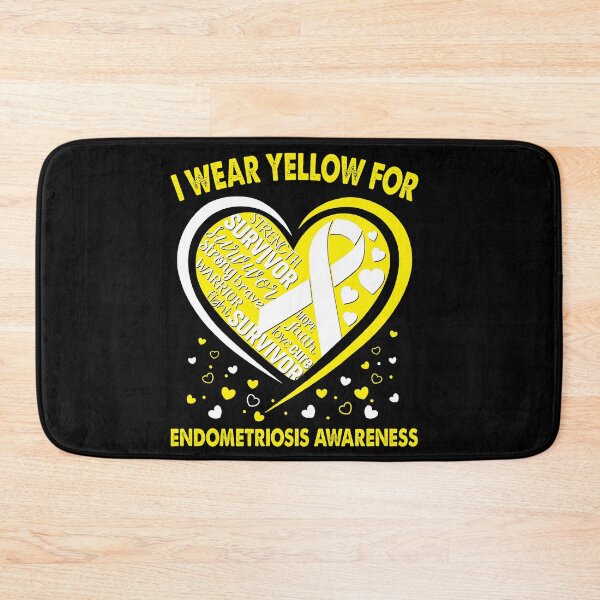 Item preview, I Wear Yellow For Endometriosis Survivor Heart Ribbon designed and sold by heppenp.