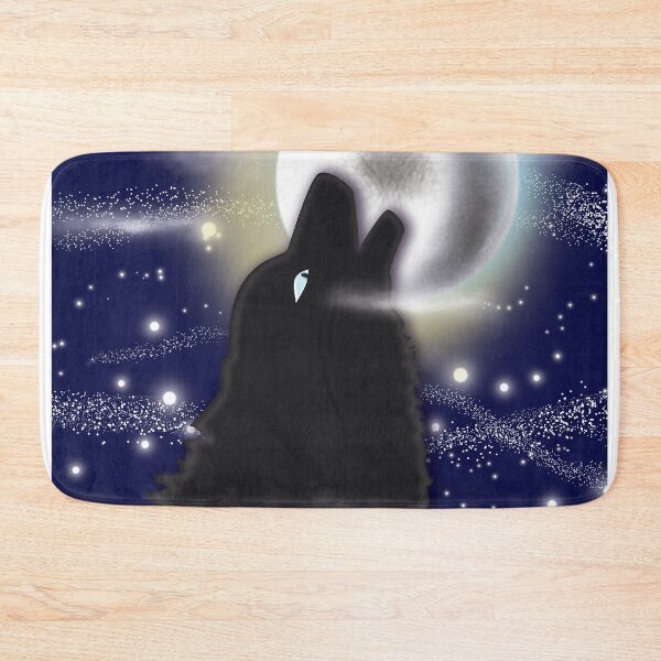 Item preview, Wolf Howling at the Moon at night with stars in the sky designed and sold by Missing In Art.