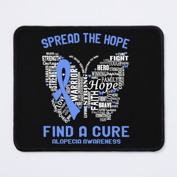 Item preview, Butterfly Ribbon Spread The Hope Find A Cure Alopecia Awareness designed and sold by Tadmab.