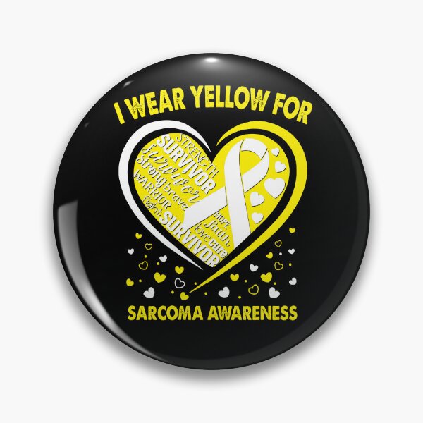 Item preview, I Wear Yellow For Sarcoma Survivor Heart Ribbon designed and sold by heppenp.