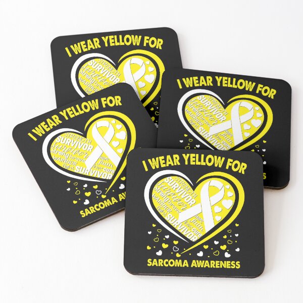 Item preview, I Wear Yellow For Sarcoma Survivor Heart Ribbon designed and sold by heppenp.