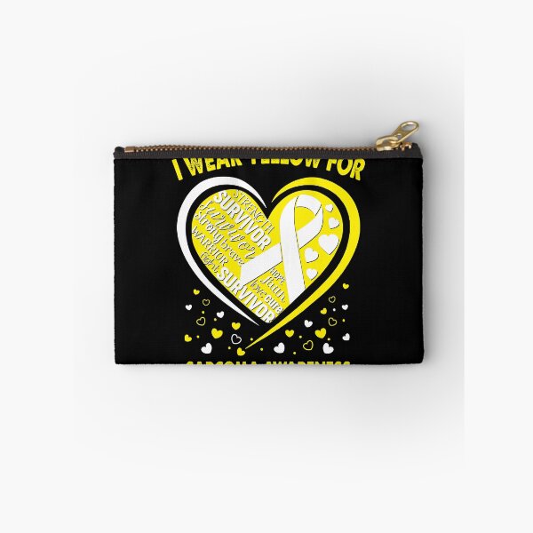 Item preview, I Wear Yellow For Sarcoma Survivor Heart Ribbon designed and sold by heppenp.