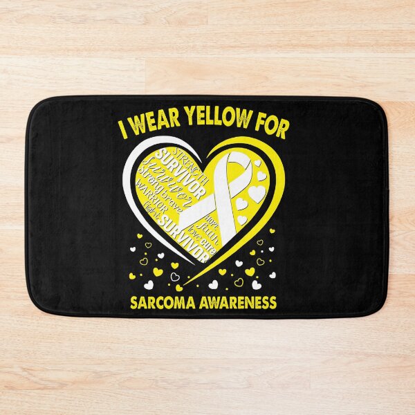 Item preview, I Wear Yellow For Sarcoma Survivor Heart Ribbon designed and sold by heppenp.