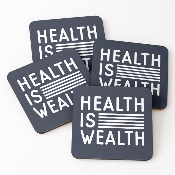 Item preview, Health Is Wealth Healthy Lifestyle Quote Inspirational Sayings designed and sold by sillyquestions.
