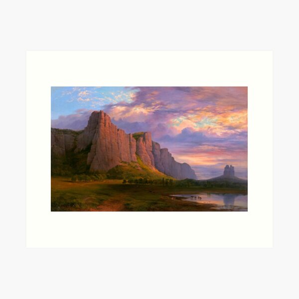 Item preview, Nicholas Chevalier - Mount Arapiles and the Mitre Rock - 1863 designed and sold by Geraldo Garcia.