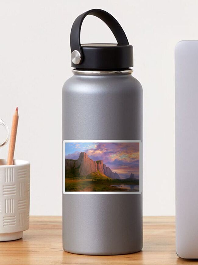 Thumbnail 1 of 3, Sticker, Nicholas Chevalier - Mount Arapiles and the Mitre Rock - 1863 designed and sold by geraldo-r2.