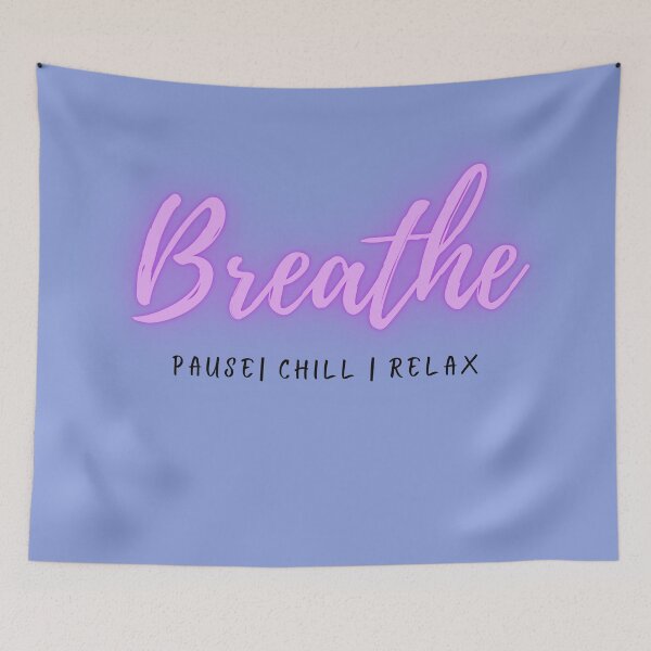 Item preview, Breathe: pause, chill, relax - positivity qoutes designed and sold by PearlBolelang.