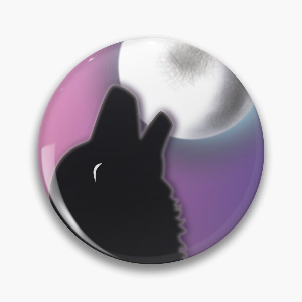 Artikelvorschau, Wolf heult den Mond mit rosa bis violettem Verlaufshintergrund an entworfen und verkauft von Missing In Art.