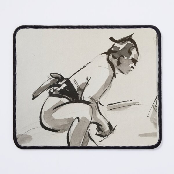 Item preview, Rematch - Sumo wrestler ink wash painting - #16 Detail designed and sold by Rebecca Rees.