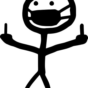 Funny Middle Finger Meme Stickman Flip off Vinyl Decal FREE 