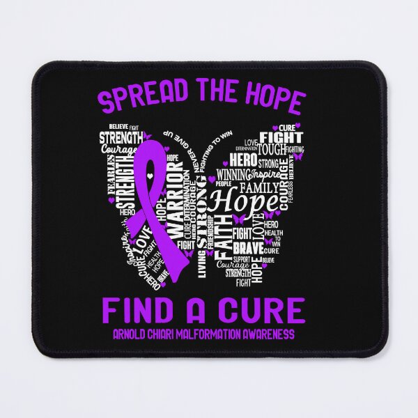 Item preview, Butterfly Ribbon Spread The Hope Find A Cure Arnold Chiari Malformation Awareness designed and sold by Tadmab.
