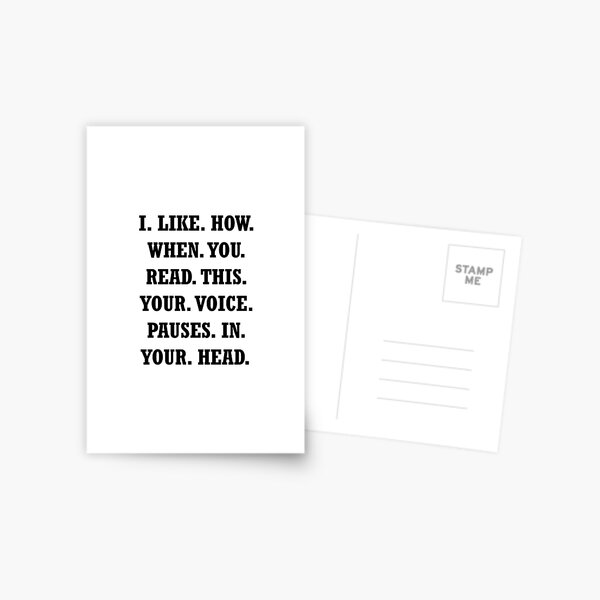 Voice Pause Postcard