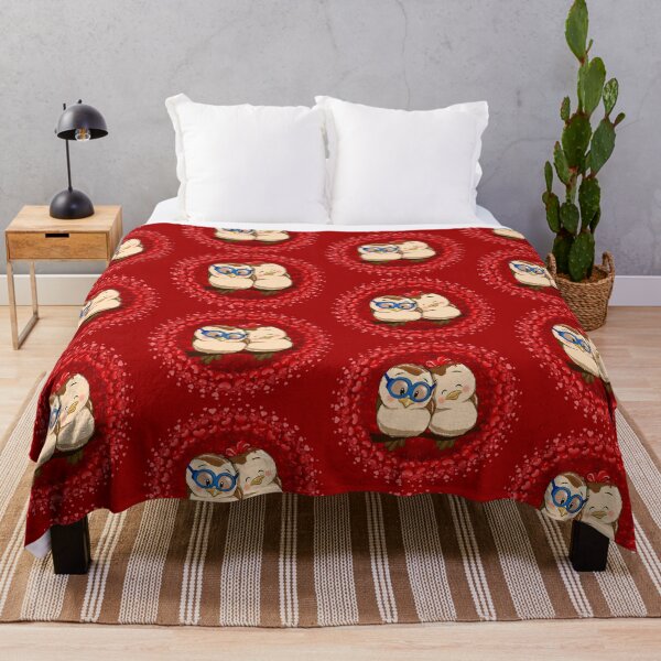 Item preview, Pretty Tweet Couple (Red on Red) designed and sold by PawsitiveMum.