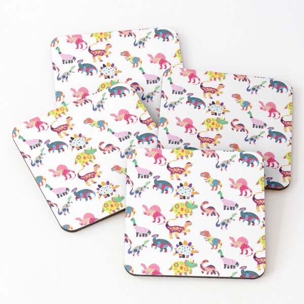 Item preview, Colorful Patchwork Dinosaurs Pattern designed and sold by Cora Gregory.