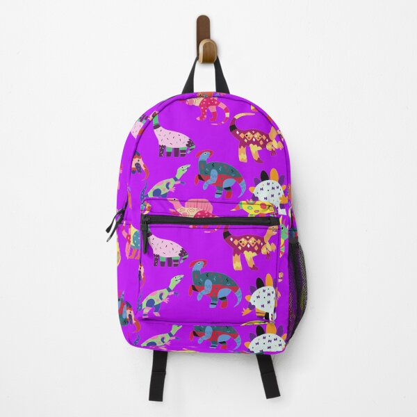 Item preview, Colorful Patchwork Dinosaurs Pattern Purple Version designed and sold by Cora Gregory.