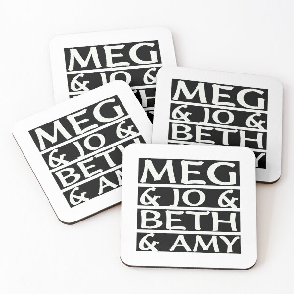 Item preview, Little Women Meg & Jo & Beth & Amy Black and White Lettering designed and sold by IceCreamMuseum.