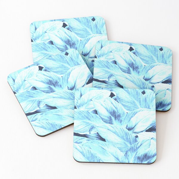 Item preview, Delicate azure blue leaves pattern designed and sold by fowons.