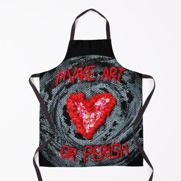 Item preview, Make Art or Perish Punch Needle Embroidery Red Heart Black Void designed and sold by ashleygilland.