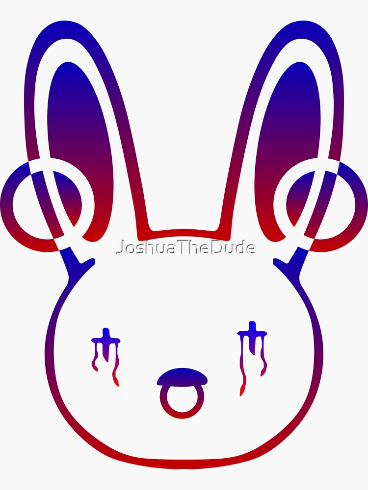 Neon Bad Bunny Sticker By Joshuathedude Redbubble 0556