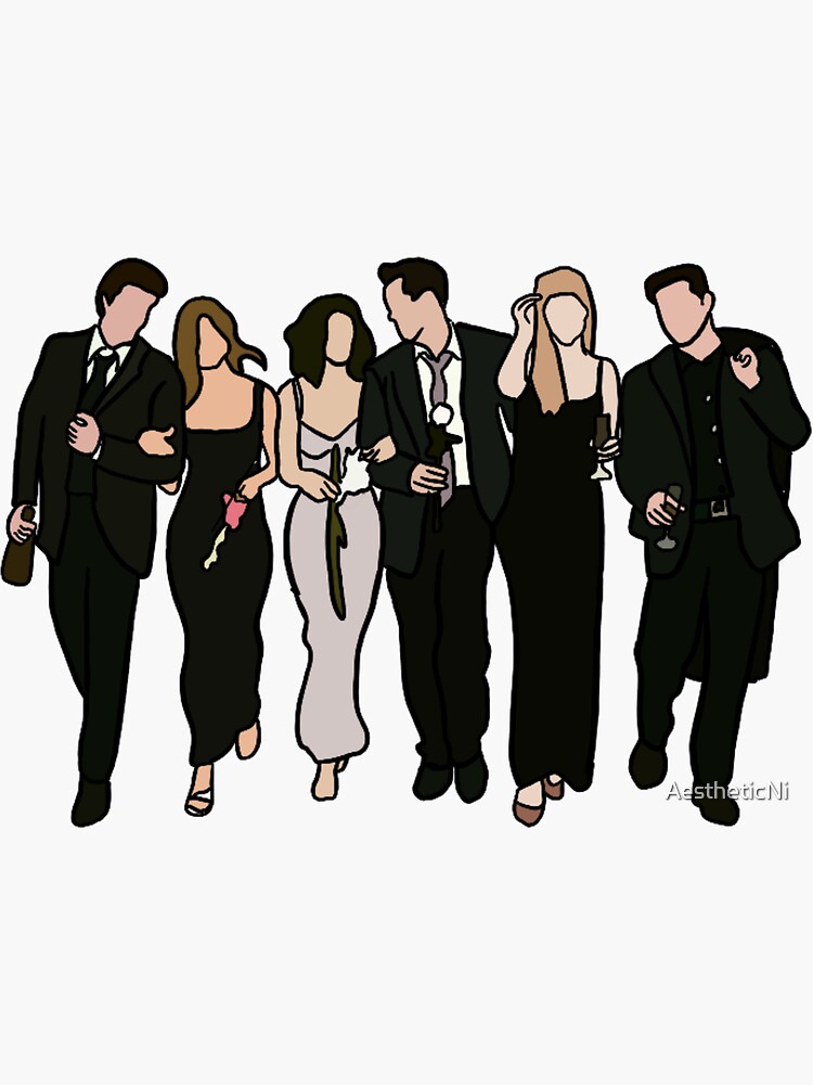 Friends TV Show Sticker Pack Ross Rachael Chandler Monica Phoebe