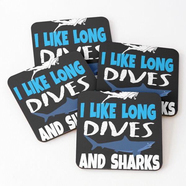 Item preview, I Like Long Dives And Sharkes Scuba Diving Diver designed and sold by Artee79.