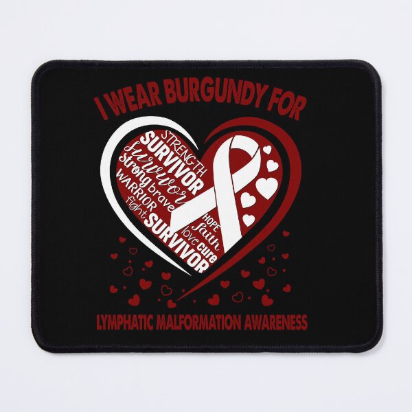 Item preview, I Wear Burgundy For Lymphatic Malformation Survivor Heart Ribbon designed and sold by heppenp.