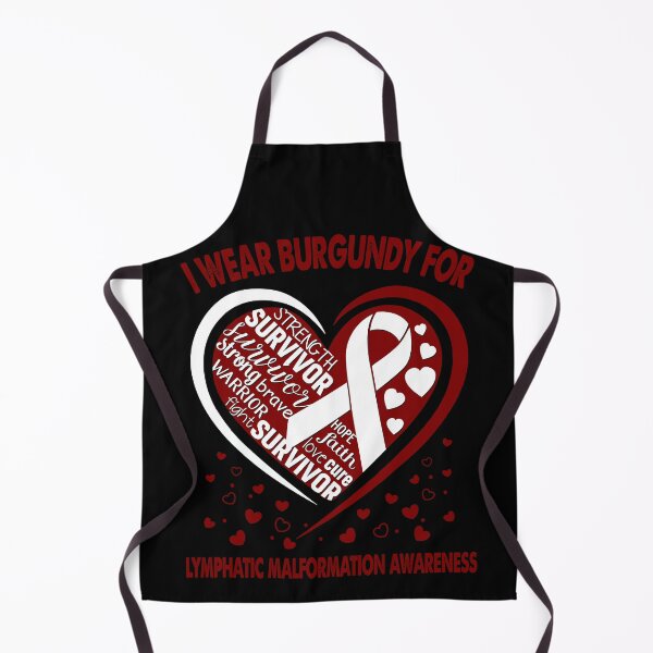 Item preview, I Wear Burgundy For Lymphatic Malformation Survivor Heart Ribbon designed and sold by heppenp.