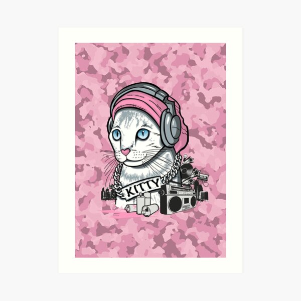 Kitty Tagger Art Print