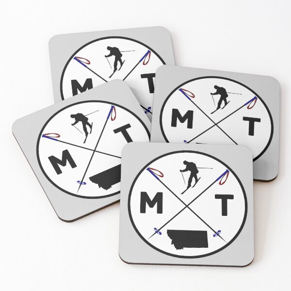 Item preview, 406 - Montana - MT Ski - with state silhouette and skier designed and sold by Gilby-Designs.