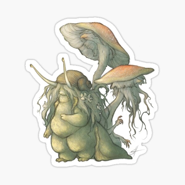 Snail and Mushroom Changelings Sticker